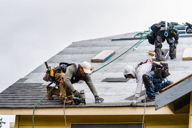 Professional Gutter Installation technician working in Toughkenamon, PA